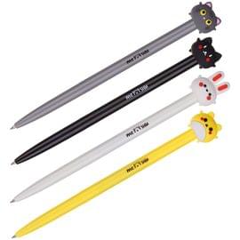 Ручка шариковая автоматическая MESHU "Cute Friends" синяя, с топпером 296372