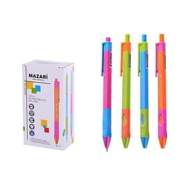 Ручка шариковая автоматическая для левшей MENTY, узел 0.7мм, чернила синие, микс 3952008