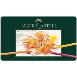 Карандаши цветные художественные Faber-Castell "Polychromos" 36цв., заточен., метал. коробка 110036