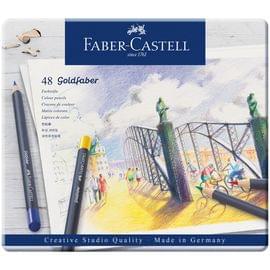 Карандаши цветные Faber-Castell "Goldfaber" 48цв., круглые, заточен., метал. коробка 114748