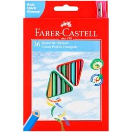 Карандаши цветные Faber-Castell "Ecopen" 36цв., трехгран., заточен., картон, европодвес, с точилкой 120536