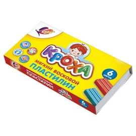 Пластилин Луч "Кроха", 06 цветов, 99г, мягкий, со стеком, картон 12С 863-08