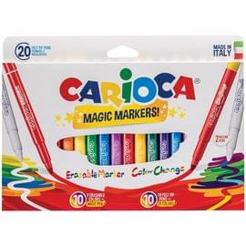 Фломастеры меняющие цвет/стираемые Carioca "Magic Markers", 18цв.+2, 20шт., картон, европодвес 41369