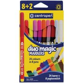 Фломастеры меняющие цвет Centropen "Duo Magic", 08цв.+2, 10шт., 24цв., картон, европодвес 5 2599 1002