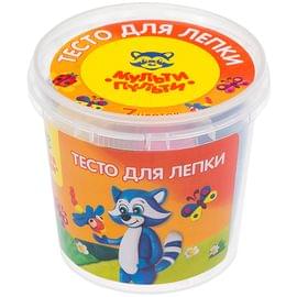 Тесто для лепки Мульти-Пульти "Енот в деревне", 07 цветов*30г, пластиковый стакан ТЛ_12208