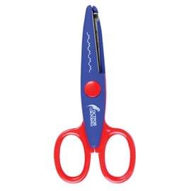 Ножницы ОСТРОВ СОКРОВИЩ 135мм, фигурное лезвие БАНТЫ, сине-бордовые, в упаковке с подвесом,236778 236778