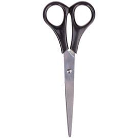 Ножницы OfficeSpace 16,2см, черные ручки, ПВХ чехол с европодвесом S162B_6716