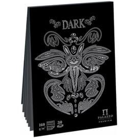 Планшет для эскизов и зарисовок 30л. А5 на склейке Лилия Холдинг "Dark", 160г/м2, черный тонир.офсет ПЛ-8857