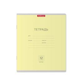 Тетрадь школьная ученическая ErichKrause® Классика желтая, 12 листов, клетка 012010154-35188