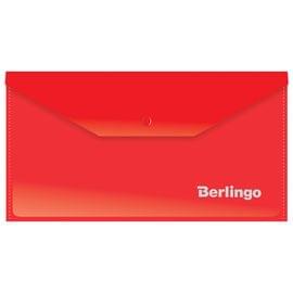 Папка-конверт на кнопке Berlingo, С6, 180мкм, красная AKk_06303