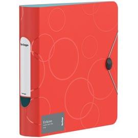 Папка-регистратор Berlingo "Eclipse", 80мм, 2500мкм, пластик (полифом), круглый корешок, на резинке, с внутр. карманом, красная PPf_99001