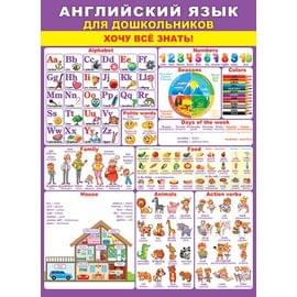 Плакат "Английский язык для дошкольников" 0-02/Россия 029910