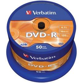 Носители информации Verbatim DVD-R 4, 7Gb 16х Cake/50 43548 43548