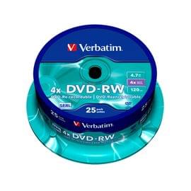 Носители информации Verbatim DVD-RW 4, 7Gb 4х СB/10 43552 43639