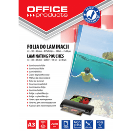 Пленка для ламинирования А3 80 мкм Office Product/5 20325615-90