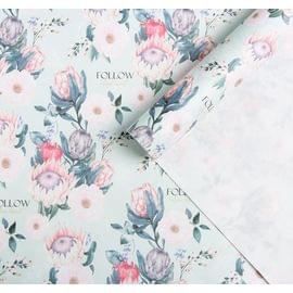 Бумага упаковочная крафтовая «Flowers», 50 × 70 см 5479643