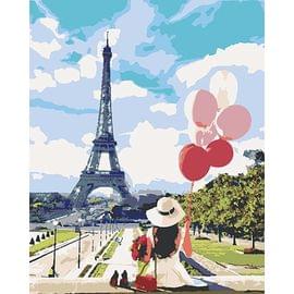 Картина по номерам КАКАДУ 40х50 KA 00037 Девушка в Париже KA 00037