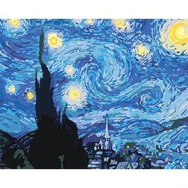 Картина по номерам КАКАДУ 40х50 KA 00052 Звездная ночь KA 00052