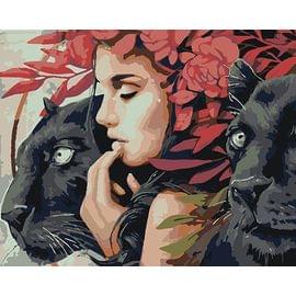 Картина по номерам КАКАДУ 40х50 KA 00144 Д+E11:J29 пантеры KA 00144