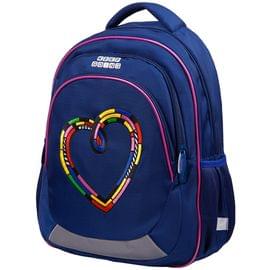 Рюкзак Berlingo Bliss "Colorful heart" 40*29*19см, 3 отделения, 2 кармана, анатомическая ЭВА спинка RU06923