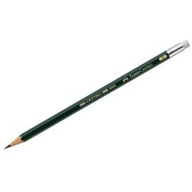 Карандаш ч/г Faber-Castell "Castell 9000" B, с ластиком, заточен. 119201