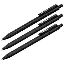 Ручка шариковая автоматическая Berlingo "DoubleBlack" синяя, 0,7мм CBm_07010