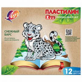 Пластилин Луч ZOO 12 цв. 180 г ассорти 29С 1722-08