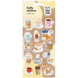 Наклейки объемные MESHU "Coffee time", 10*19см, пакет европодвес MS_36929