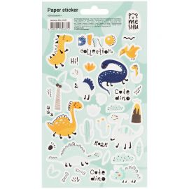 Наклейки бумажные MESHU "Dinosaurs", 12*21см, 36 наклеек, европодвес MS_41637