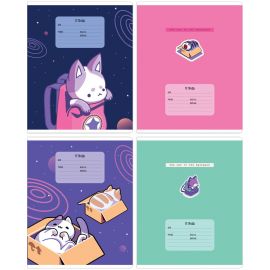 Тетрадь 18л., клетка MESHU "Catbox" MS_43314