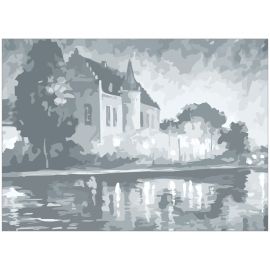Холст на картоне с эскизом Сонет "Замок", 30*40см 141754