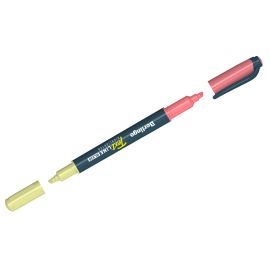 Текстовыделитель двусторонний Berlingo "Textline HP220" пастель, ваниль-фламинго, 0,5-4мм T2136