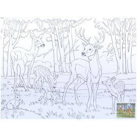Холст на картоне с контуром Сонет "Олени", 30*40см DK13701-L