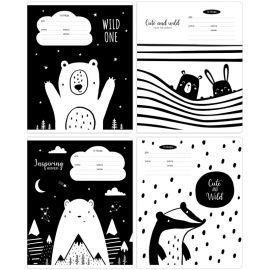 Тетрадь 18л., клетка MESHU "Black&white" MS_43310