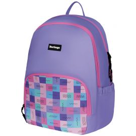 Рюкзак Berlingo Light "Squares" 39,5*28*16см, 2 отделения, 3 кармана, уплотненная спинка RU08028