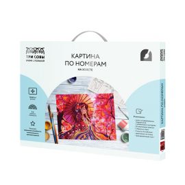 Картина по номерам на холсте ТРИ СОВЫ "Японское солнце", 30*40, с акриловыми красками и кистями КХ_44116