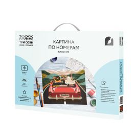 Картина по номерам на холсте ТРИ СОВЫ "В лето на кабриолете", 30*40, с акриловыми красками и кистями КХ_44122