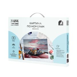 Картина по номерам на холсте ТРИ СОВЫ "Романтический закат", 30*40, с акриловыми красками и кистями КХ_44124