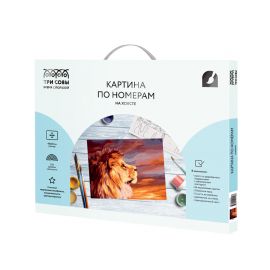Картина по номерам на холсте ТРИ СОВЫ "Закат", 40*50, с акриловыми красками и кистями КХ_44158