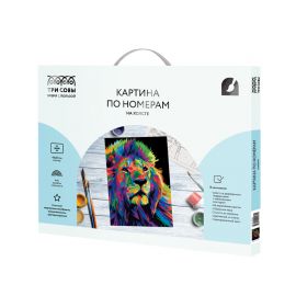 Картина по номерам на холсте ТРИ СОВЫ "Яркие краски", 40*50, с акриловыми красками и кистями КХ_44162