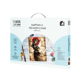 Картина по номерам на холсте ТРИ СОВЫ "Самурай", 40*50, с акриловыми красками и кистями КХ_44179
