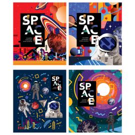 Тетрадь 48л., А5, клетка ArtSpace "Рисунки. Space", суперэконом Т48кЭ_43006