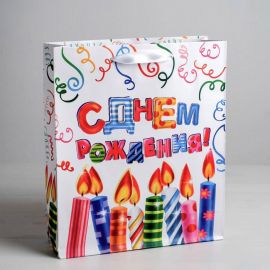 Пакет ламинированный вертикальный «Яркого праздника», ML 23 × 27 × 8 см 1717550