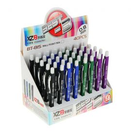 Ручка шариковая со стираемыми чернилами, линия 0,8 мм, автоматическая, стержень синий, прорезиненный квадратный корпус, МИКС 1723735