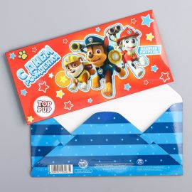 Конверт-открытка для денег Paw Patrol "С днем рождения!", Щенячий патруль   2123467 2123467