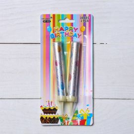 Свеча-фонтан д/торта 10см 30сек 2шт 1502-5156 1502-5156