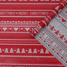 Бумага упаковочная глянцевая двухсторонняя Merry christmas, 70 × 100 см 5120291 5120291
