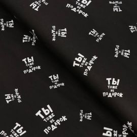 Набор бумагуи упаковочной с приколами, крафт "Ты тоже не подарок", 50 × 70 см, 2 листа 6301307