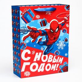 Пакет ламинат вертикальный  "С новым годом!", Человек-паук, 31х40х11,5     7003240 7003240