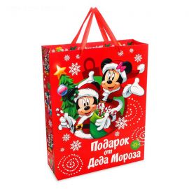 Пакет подарочный ламинированный «С Новым Годом!», Микки Маус и его друзья, 31 х 40 х 11 см 1352118